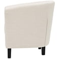 thumbnail image 4 of Modern Contemporary Urban Design Living Room Lounge Club Lobby Armchair and Loveseat Sofa Set, Fabric, Beige, 4 of 6