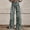 A261 Beige, variant on Xdegoge Tropical Floral Wide Leg Pants for Women High Waisted Relaxed Fit Printed Denim Trousers Lightweight Stretchy Flattering Beach Summer Holiday Casual Jeans