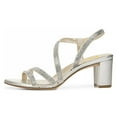 thumbnail image 2 of FSJ Women Rhinestone Studded Strappy Sandals Open Round Toe Low Chunky Block Heels Shiny Prom Date Work Shoes Size 12 Silver, 2 of 4