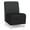 Adler-Castillo Black, variant on Siena Lounge Reception Waiting Armless Guest Chair / Brushed Steel Legs / Brown