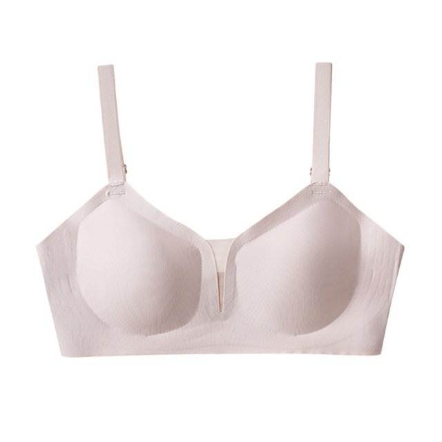 DecSea Women's Rimless Jelly Strip Soft Support Bra Top Push-up Beautiful Back Style Underwear Comfortable Thin Style