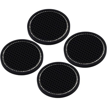 4pcs coaster drink car cup mat silicone auto cup mat cup holder tray for car portavasos para auto rhinestone accessories girls' accessories car accessories for women aesthetic Miss