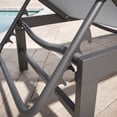 thumbnail image 5 of Pellebant  Adjustable Aluminum Patio Chaise Lounge Chairs Outdoor (Set of 2) Light Grey Fabric,Dark Grey Frame, 5 of 5