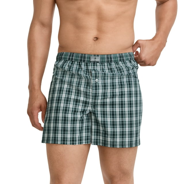Jockey Boxeur Tissé 100 % Coton pour Hommes de 5 Po