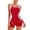 Red, variant on Giftesty Swim Suits for Women 2024 Women's Sports Swimwear Conservative Color-blocking Sexy Backless Swimwear,Blue XXXL