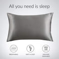thumbnail image 2 of Funda de almohada de satén para cabello y piel, paquete de 2 - Fundas de almohada de tamaño estándar - Fundas de almohada de satén con cierre de sobre, 2 of 3