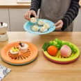 thumbnail image 2 of 10.35 Inch BBQ Paper Tray Tray Outlet Outdoor Picnic Tray Rack PP Plastic Tray, Hollow Fruit Tray, Plastic Tray Holder, 3PCS Green, 2 of 6