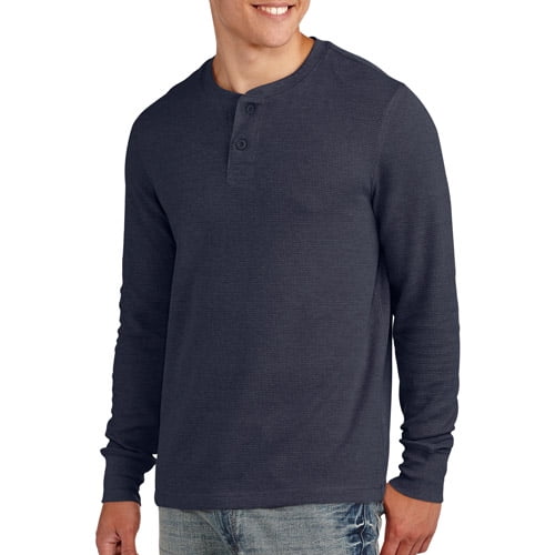 Faded Glory Big and Tall Men's Long Sleeve Thermal Henley Walmart