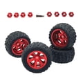 thumbnail image 4 of Juego de 4 ruedas y neumáticos para coche RC CUTICAT 1:12 1:14 Rojo, 4 of 8