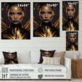 thumbnail image 4 of Designart Sensual Liquid Gold Woman I Canvas Wall Art, 4 of 5