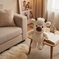 thumbnail image 6 of Plush Highland Cow Toy Cute White Stuffed Animal 1 Piece Cuddly Plush Toy For Kids Gift, 6 of 6