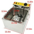 thumbnail image 2 of Friteuse Multifonctionnelle de 12 L pour Bâtonnets de Fromage et Hot-Dogs, Friteuse Électrique Profonde en Acier Inoxydable 110 V 2 kW, 2 of 12