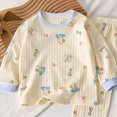 thumbnail image 5 of TOWED22 Toddler Baby Girl Boy Winter Clothes 2 Piece Cartoons Graphics Long Sleeve Sweatshirt Tops Elastic Waist Pants Set Fall Outfit Clothing(Light Blue,12-18 M), 5 of 5