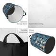 thumbnail image 2 of Rateoe Anchors Pattern Round Laundry Hamper Basket, Tall Hamper Basket for Blanket Storage, Nursery Clothes Hamper for Laundry in Bedroom and College Dorm-Small, 2 of 6