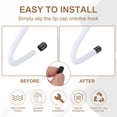 thumbnail image 3 of 50pcs Pegboard Hooks Protector Rubber End Caps, Peg Board Hook Flexible Prongs End Tips Caps Rack Cover for Pegboard  Dishwasher Hook, Black(33mm Long 10mm Inner Dia), 3 of 6