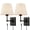 Black, variant on Claxy Brushed Nickel Swing Arm Wall Sconces with Plug in Cord 2 Pack