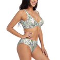 thumbnail image 2 of Rocae Wisteria Flower for Bikini Set for Women Two Piece Sexy High Swimsuits Split Crossover Bikini, 2 of 9