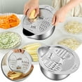 thumbnail image 1 of Juego de Rallador Multifunción Alemán de Acero Inoxidable: Colador de Cocina 6 En 1, Rebanador, Ensaladera con 5 Cuchillas, Colador de Alimentos y Recipiente para Almacenar., 1 of 7