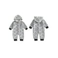 thumbnail image 2 of Miaouyo Infant Baby Boy Girl Winter Romper 0 3 6 9 12 Months Cute Animal Pattern Long Sleeve Hooded Warm Jumpsuit, 2 of 9