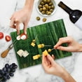 thumbnail image 5 of Bamboo Print Cutting Board, Picture of a Forest Exotic Fresh Jungle Vision Tall Shoots Tropic Art, Decorative Tempered Glass Cutting and Serving Board, Small Size, Green, by Ambesonne, 5 of 5