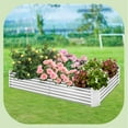 thumbnail image 2 of 3-In-1 Galvanized Raised Garden Bed With Cover Metal Planter Box Kit, 2 Zippers Windows, Open-Ended Base, 6x3x1′ Greenhouse with Double-Sided Galvanized Metal for Protecting Plant Growth, 2 of 8