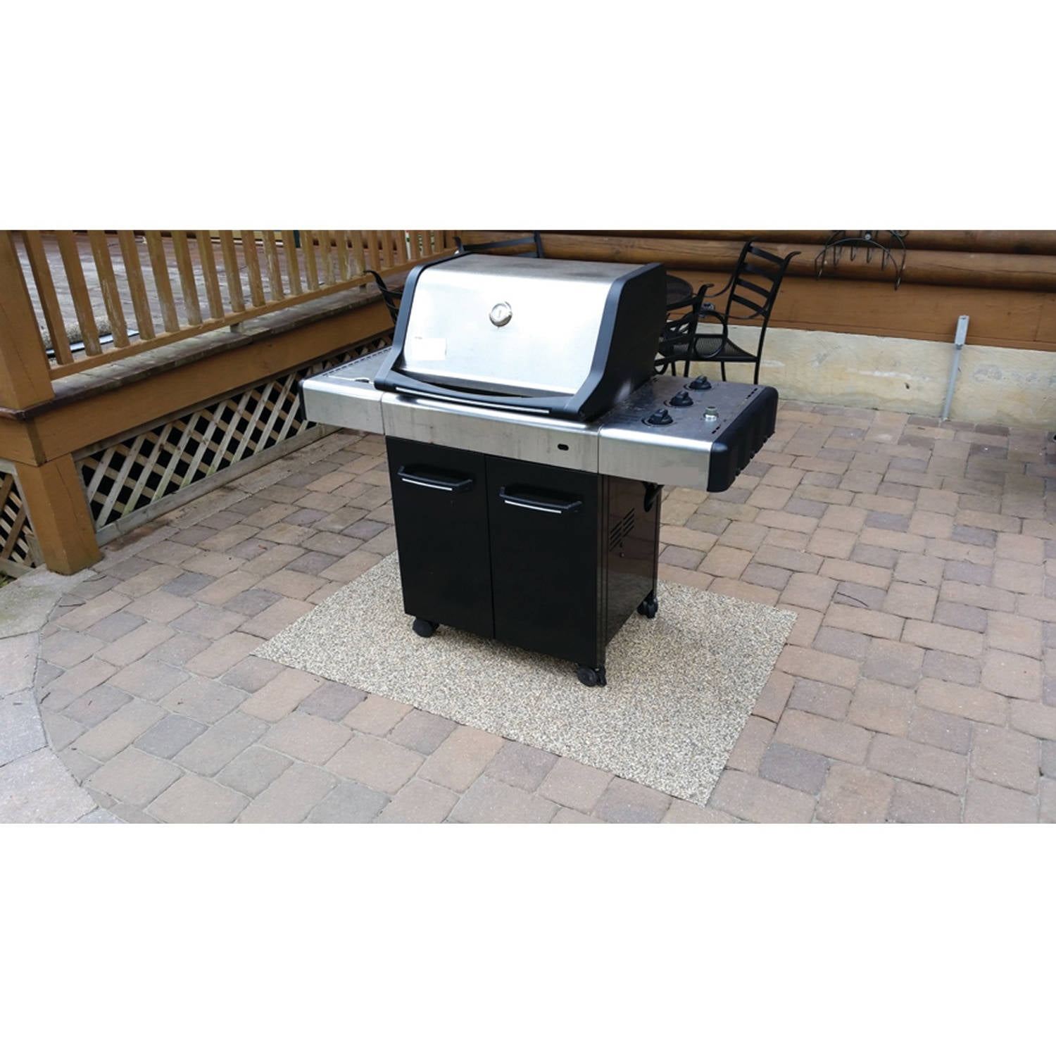 TRiCC RLGFMS1504 Grill and Fire Pit Mat, 40" x 60", Natural Color