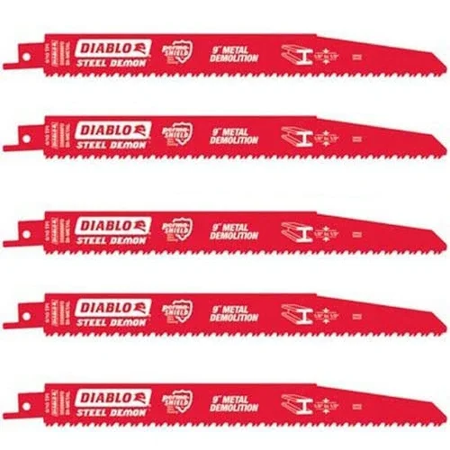 Diablo 5 Pack Of Genuine Oem Replacement Recip Saw Blades - Ds0608Bfd-5Pk