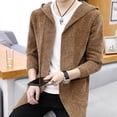 thumbnail image 3 of Chaquetas de punto con capucha de primavera para hombre, abrigos tipo cárdigan para hombre, nuevo estilo, prendas de vestir exteriores para hombre, chaqueta tipo suéter de otoño, 3 of 5