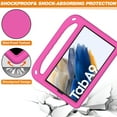 thumbnail image 4 of Dteck for Samsung Galaxy Tab A9 Case 2023 SM-X110/X115 Kids Case,Shockproof EVA Case Kids Friendly Handle Kickstand Lightweight Cover for Galaxy Tab A9 8.7 Inch,Rose, 4 of 5