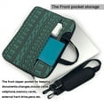 thumbnail image 3 of ZNDUO Flat African Design Green Pattern Laptop Bag, 14 inch Business Casual Durable Laptop Backpack, 3 of 8