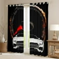 thumbnail image 2 of Feelyou 3D Sport Car Curtains Pack of 2 (42x84 Each) for Boy, Modern Speed Sports Player Curtains Blackout, Black White Automobile Bedroom Curtains, Blackout Curtains Home Decor, 2 of 6