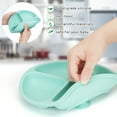 thumbnail image 5 of Homelove Round Suction Silicone Plates for Babies Plates for Toddlers,Silicone Grip Dish Baby Toddler Plate Plates Stay Put with Suction Microwave Dishwasher Safe With 4 Suction Cups Blue+Green, 5 of 7