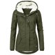 thumbnail image 1 of ZHAOCHENG Abrigo de invierno con capucha, cálido e impermeable, de algodón grueso y forrado con vellón para mujer, 1 of 5