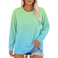 thumbnail image 2 of Valueadd Women's T-shirt Plus Size Neck T Shirts Women Long Sleeve Tops Casual Summer T shirts Loose Fit Tee, 2 of 6