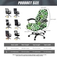 thumbnail image 6 of SCRAWLGOD Soft Computer Office Chair Cover Non-Slip Breathable Boss Chair Slipcovers Easy to Remove High Back Chair Covers for St. Patrick's Day, Four Leaf Clover Spots Cow Print Green, L, 6 of 7