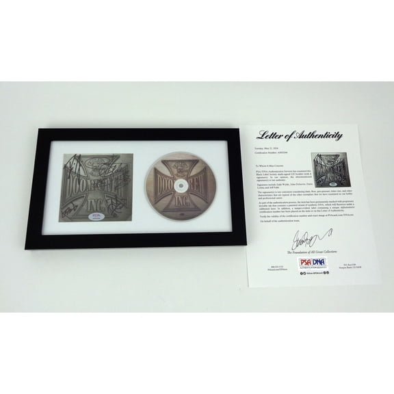 Zakk Wylde Signed Autograph Black Label Society CD Framed PSA/DNA COA A