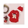 thumbnail image 6 of hirigin Infant Baby 2PCS Christmas Outfits, Long Sleeve Round Neck Knit Romper + Beanie Hat Set, 6 of 9