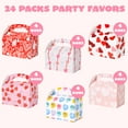 thumbnail image 6 of Sycfun 24 Packs Valentine's Day Bakery Treat Boxes,6x5.5x3" Cookie Gable Boxes with Handle,Valentine Cupcake Boxes Heart Goody Bag for Valentine Classroom Party Favor Gift Exchange Gift Box, 6 of 7
