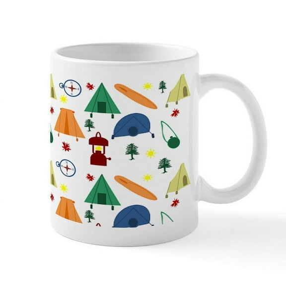 CafePress - Camping Outdoors Mugs - 11 oz Ceramic Mug - Novelty Coffee Tea Cup