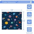 thumbnail image 5 of 12x12Inx2 Sets Reusable Soft Face Towel, Kitchen Hand Towel Bathroom Absorbent Towel, Gym Hotel Spa-Space Planets Pattern Washcloth Gift, 5 of 7
