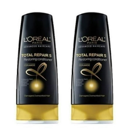 L'Oreal Paris Elvive Total Repair 5 Restoring Conditioner, 12.6 fl oz, 2 Pack