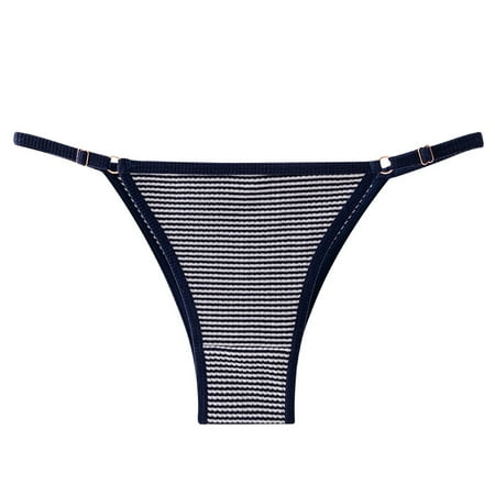 1Pc Women s Thong Adjustable Buckle Comfort Panties Sexy Striped Seamless Underwear Winter Warm G-string Women Sexy Lingerie
