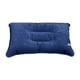 thumbnail image 2 of Almohada inflable de viaje con flocado grueso | Almohada portátil para siestas largas para camping, oficina y exteriores | Material de PVC flocado azul, 2 of 6