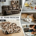 thumbnail image 6 of COEQINE Cow Print Stretch Recliner Cover Universal 8 Pieces Recliner Sofa Cover Stay in Place 3 Seater Furniture Protector Home Decor for Pets, Dogs, Cats, Kids, 6 of 8