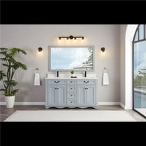 Legion Furniture WS2514-60-CD 60 in. Cadet Finish Solid Wood Sink Vanity, 1 ft. Artificial Stone Top