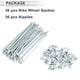 thumbnail image 4 of Ofertas Únicas 36 piezas de radios universales para bicicleta 12G, radios de rueda de bicicleta, tuerca de plata, acero al carbono galvanizado tono plata - 90mm, 4 of 7