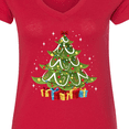 thumbnail image 4 of Inktastic Christmas Tree Women's V-Neck T-Shirt, 4 of 5