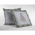 thumbnail image 2 of 16â€ Red White Paisley Indoor Outdoor Throw Pillow, 2 of 5