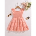 thumbnail image 3 of 4T Baby Girls Dress 5T Girls Sleeveless Dress Toddler Girls Summer Dress Ruffle Solid Color Dress Pink, 3 of 8