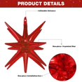 thumbnail image 2 of Globos Láser Estrella Roja de 14 Puntas de Papel Aluminio de 22 pulgadas - Paquete de 6, 2 of 7
